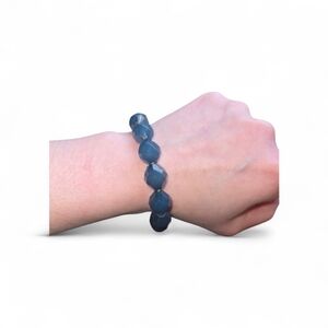 Unlisted Blue Faceted Bead Stretch Bracelet